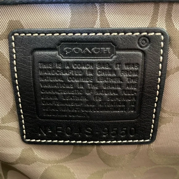 Vintage Coach 9550 Black Leather Hampton Soho Flap Back Satchel - Picture 8 of 12